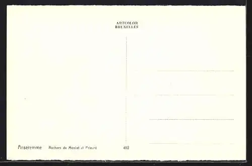 AK Anseremme, Rochers de Moniat et Prieuré