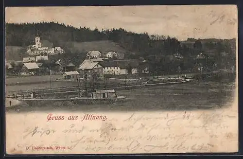 AK Attnang, Ortspartie mit Kirche