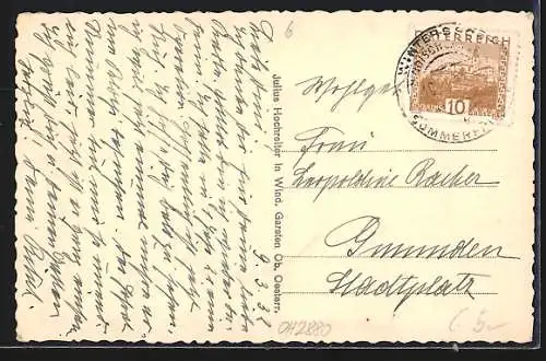 AK Wind. Garsten, Teilansicht mit dem Pyhrgas im Schnee