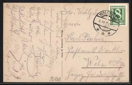 AK Wolfsegg /Oberöst., Teilansicht mit Kirche