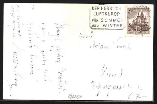 AK Windischgarsten, Pension Windischeck mit dem Sengsengebirge