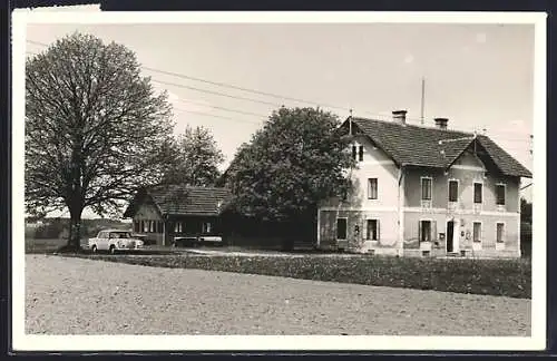 AK Kremsmünster /O.-Ö., Gasthaus Zum Baum mitten in der Welt J. u. A. Zauner