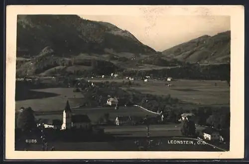 AK Leonstein /O. D., Ortspartie mit Kirche