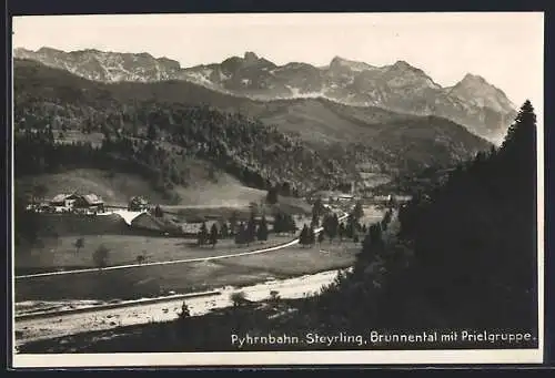 AK Steyrling /Pyhrnbahn, Brunnental mit Prielgruppe