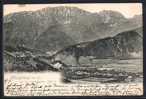 AK Micheldorf /Ob.-Öst., Panorama mit der Kremsmauer