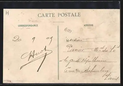 AK Saint-Florent-sur-Cher, Rue du Cher, La Mairie et les Écoles