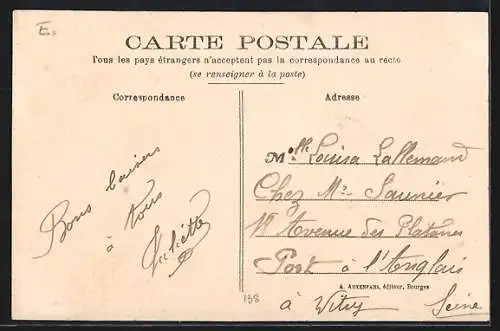 AK Saint-Florent-sur-Cher, La Rue du Cher, vers le pont