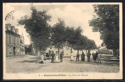 AK Saulzais-le-Potier, La Place du Marché