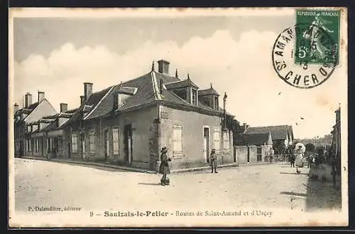 AK Saulzais-le-Potier, Routes de Saint-Amand et d`Urcay
