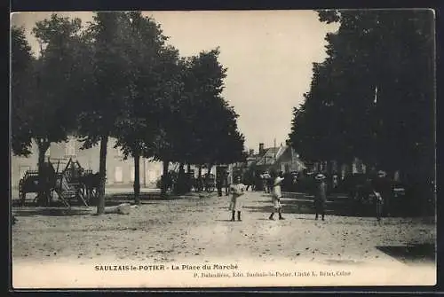 AK Saulzais-le-Potier, La Place du Marché