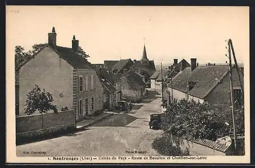 AK Santranges, Entrée du Pays, Route de Beaulieu et Chatillon-sur-Loire