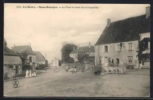 AK Sens-Beaujeu, La Place et route de la Chapellotte