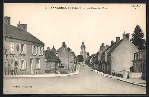 AK Sancergues, La Grande Rue