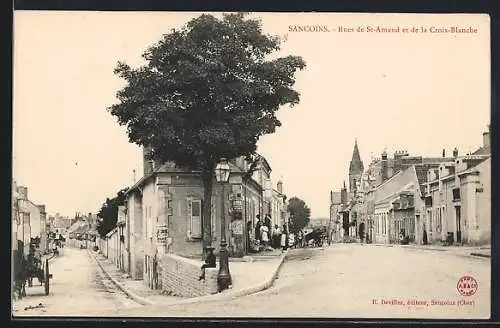 AK Sancoins, Rues de St-Amand et de la Croix-Blanche