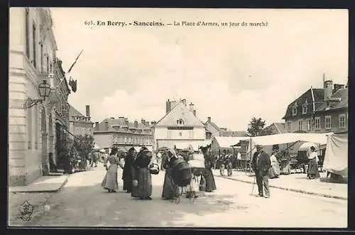 AK Sancoins, La Place d`Armes, un jour de marché