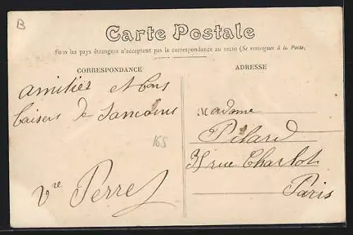 AK Sancoins, Place d`Armes et église majestueuse