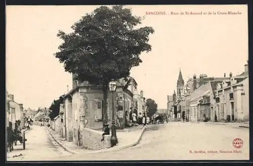 AK Sancoins, Rues de St-Amand et de la Croix-Blanche
