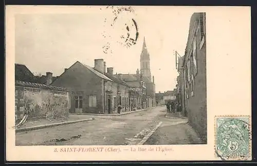 AK Saint-Florent, La rue de l`Église