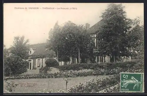 AK Thénioux, Le Prieuré et son jardin fleuri