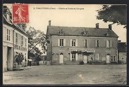AK Thaumiers, Mairie et École de Garcons