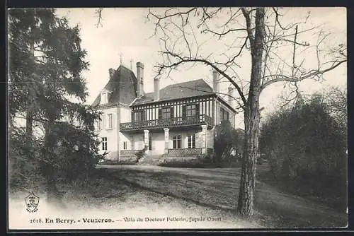 AK Veuzeron, Villa du Docteur Pellerin, facade Ouest