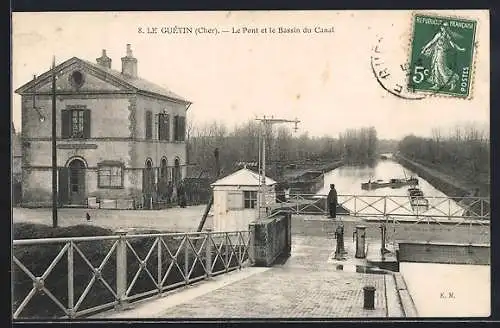 AK Le Guétin, Le Pont et le Bassin du Canal