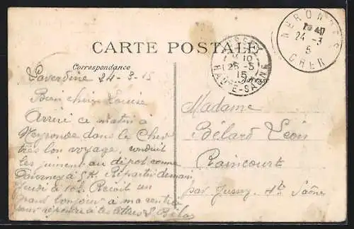 AK Nérondes, Route de Saint-Amand, École libre des Filles