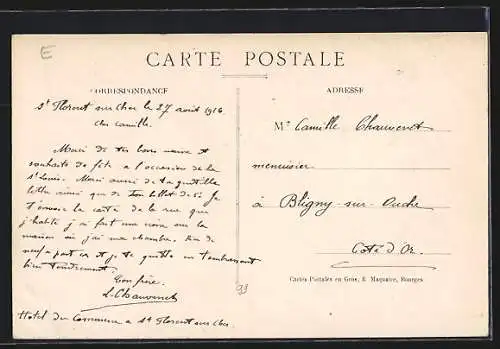 AK St-Florent, Rue de l`Église avec vue sur le clocher