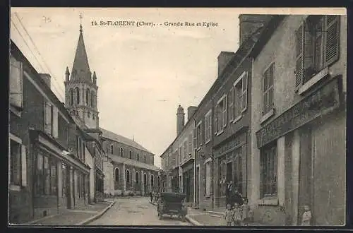 AK St-Florent, Grande Rue et Église