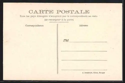 AK Savigny-en-Sancerre, Place de l`Église, côté Ouest