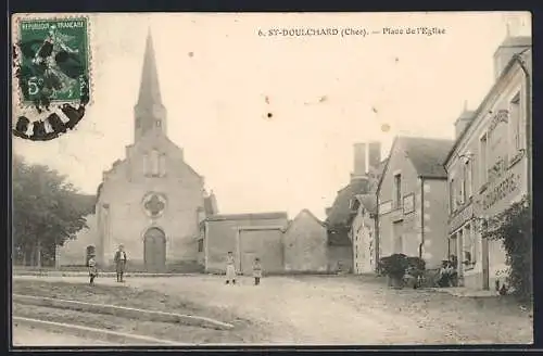 AK Saint-Doulchard, Place de l`Église