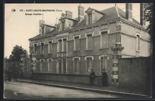 AK Saint-Amand-Montrond, Groupe Scolaire et clôture en fer forgé