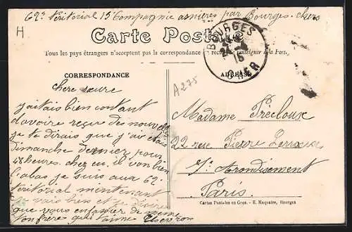 AK Asnières, Rue Gaucherie animée avec habitants et commerces