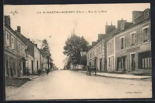 AK Saint-Martin-d`Auxigny, Rue de la Gare