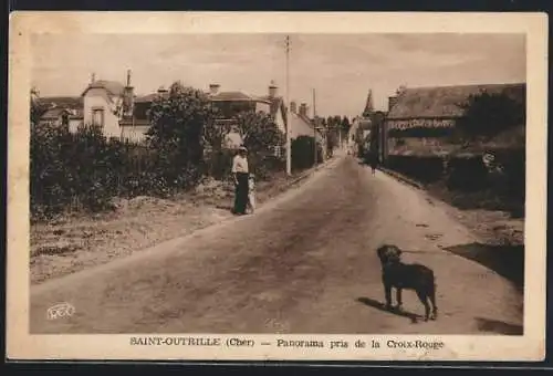 AK Saint-Outrille, Panorama pris de la Croix-Rouge