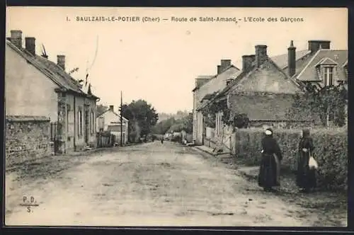 AK Saulzais-le-Potier, Route de Saint-Amand, L`École des Garcons