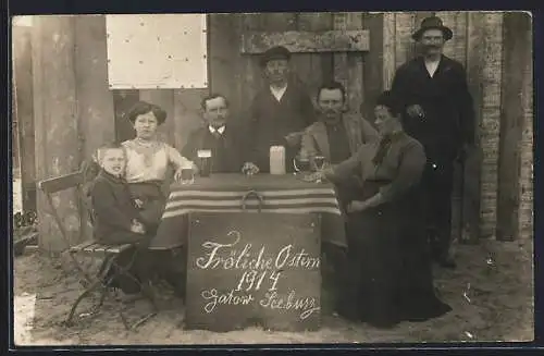 Foto-AK Seeburg /Döberitz, Landarbeiterszene, Ostern 1914 Gatow