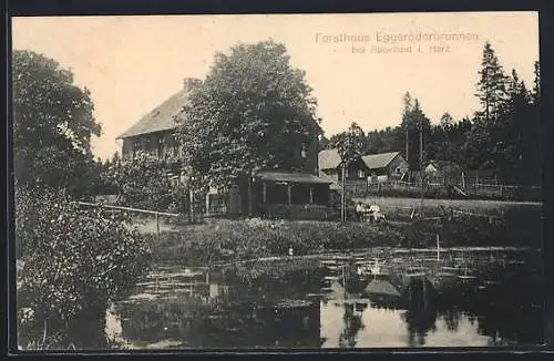 AK Elbingerode, Blick auf den Gasthof Forsthaus Eggeröderbrunnen