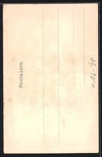 Grusskarten-AK Calw, Ortsansicht von Süden, Fahne