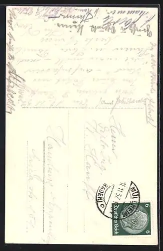 AK Müllheim i. Baden, Das Hotel zum Löwen, Gesamtansicht