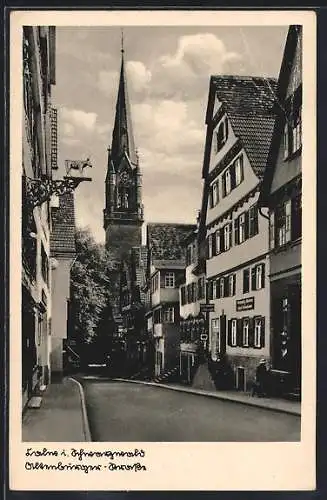 AK Calw, Blick in die Altenburger Strasse