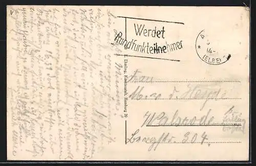 AK Hamburg-Othmarschen, Giesestrasse, Villa an Strassenkreuzung