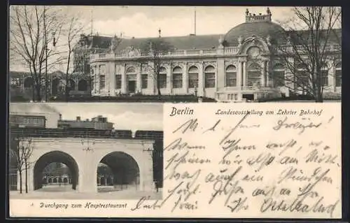 AK Berlin, Landesausstellung, Am Lehrter Bahnhof, Durchgang zum Hauptrestaurant