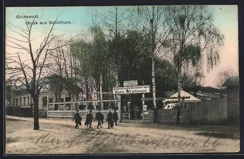 AK Berlin-Grunewald-Schildhorn, Schildhorn-Restaurant Hans Nitzhaupt