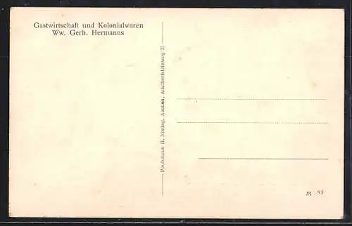 AK Scherpenseel, Strassenpartie m. Gasthaus-Kolonialwaren Ww. G. Hermanns, Strassenpartien m. Kindern, Gebäudeansicht