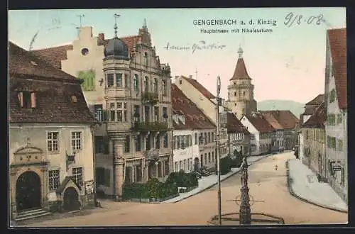 AK Gengenbach, Blick in die Hauptstrasse