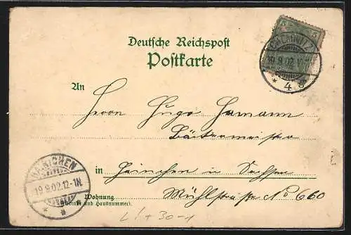 Lithographie Chemnitz, Infanterie-Regiment Nr. 181, Unteroffizierskasino, Gesamtansicht