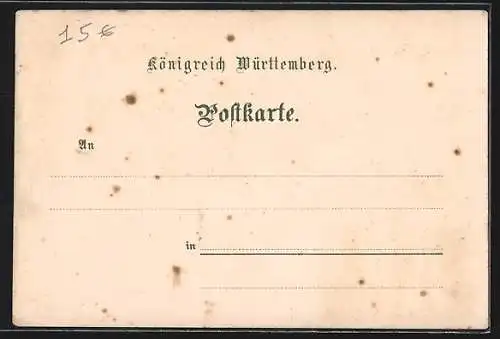 Lithographie Tuttlingen, Schneckenburger Denkmal, Katholische Kirche, Hohnberg