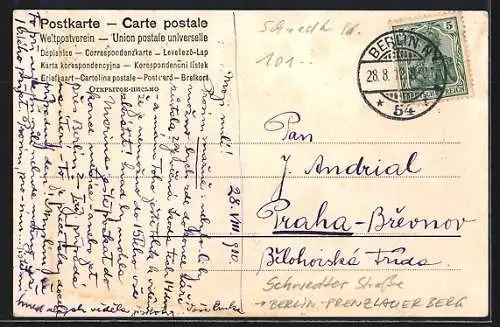 AK Berlin-Prenzlauer Berg, Marthashof, Schwedter Strasse, Kleinkinderschule, Wohnhaus u. St. V., St. VI