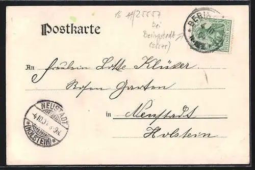 AK Seefeld / Beringstedt, Posthülfstelle J. Timm, Schulhaus